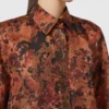 Relaxed-fit printed silk shirt, terra cotta Relaxed-fit printed silk shirt, terra cotta