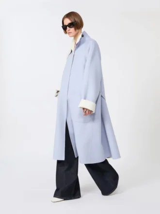 Reversible pure wool coat, avio
