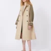 Reversible water-repellent gabardine trench coat, beige Reversible water-repellent gabardine trench coat, beige