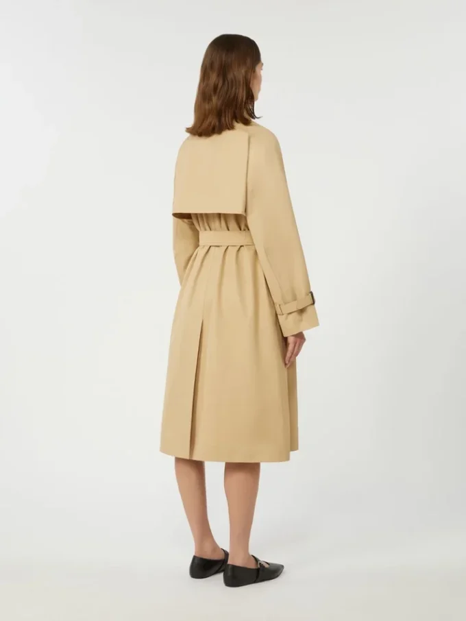 Reversible water-repellent gabardine trench coat, beige Reversible water-repellent gabardine trench coat, beige