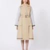 Reversible water-repellent gabardine trench coat, beige Reversible water-repellent gabardine trench coat, beige