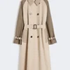 Reversible water-repellent gabardine trench coat, beige Reversible water-repellent gabardine trench coat, beige