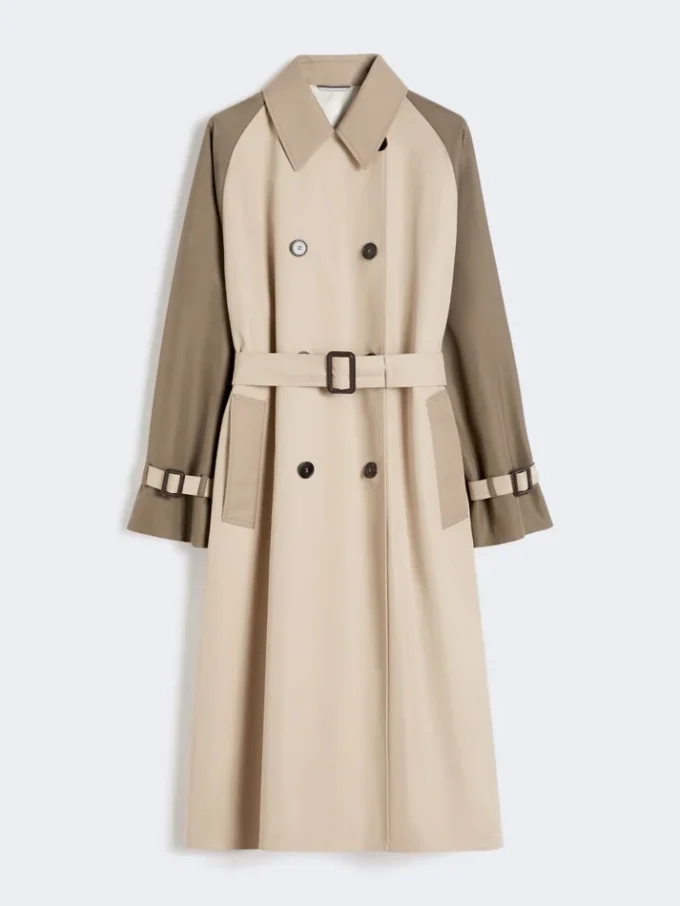 Reversible water-repellent gabardine trench coat, beige Reversible water-repellent gabardine trench coat, beige