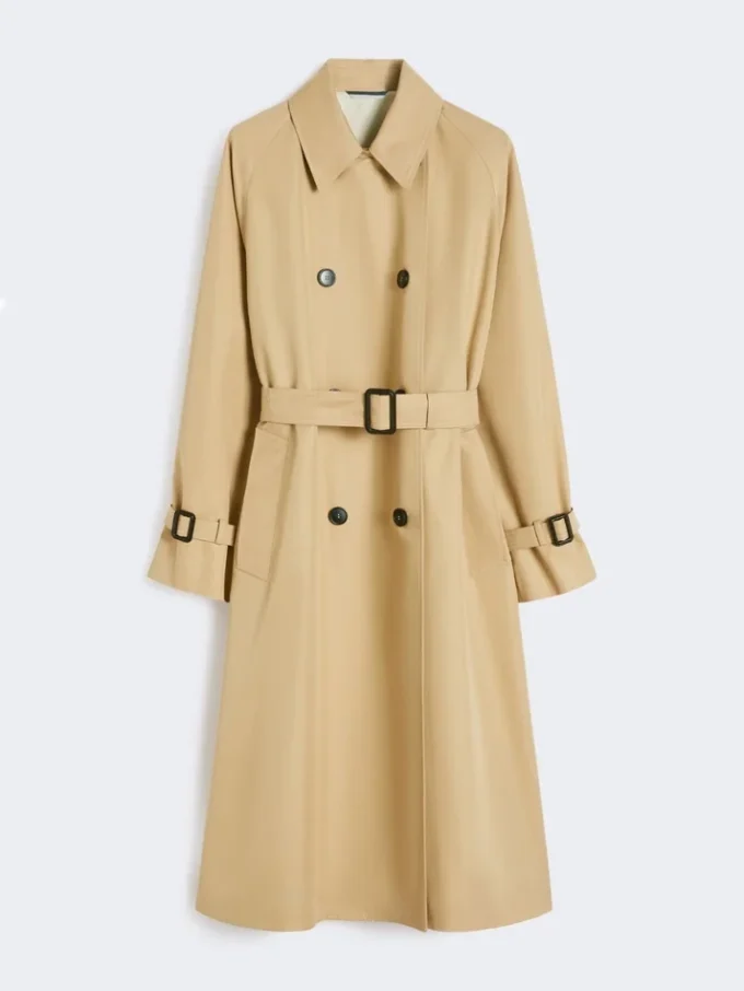 Reversible water-repellent gabardine trench coat, beige Reversible water-repellent gabardine trench coat, beige