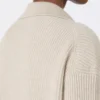 Ribbed cashmere jumper, beige Ribbed cashmere jumper, beige