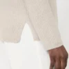 Ribbed cashmere jumper, beige Ribbed cashmere jumper, beige
