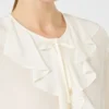 Ruffled silk blouse, silk