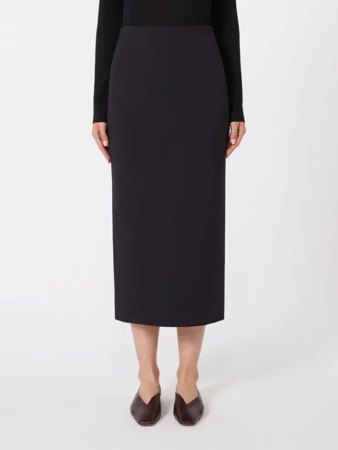 Scuba jersey pencil skirt, ultramarine