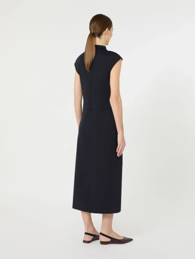 Scuba jersey sheath dress, ultramarine