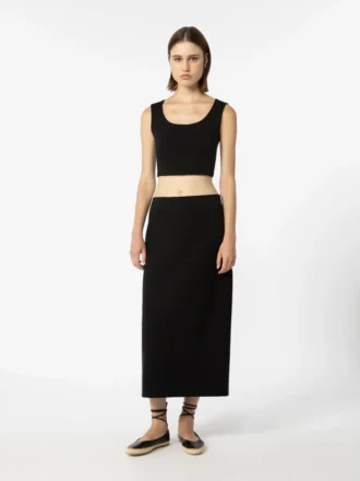 Scuba jersey top, black