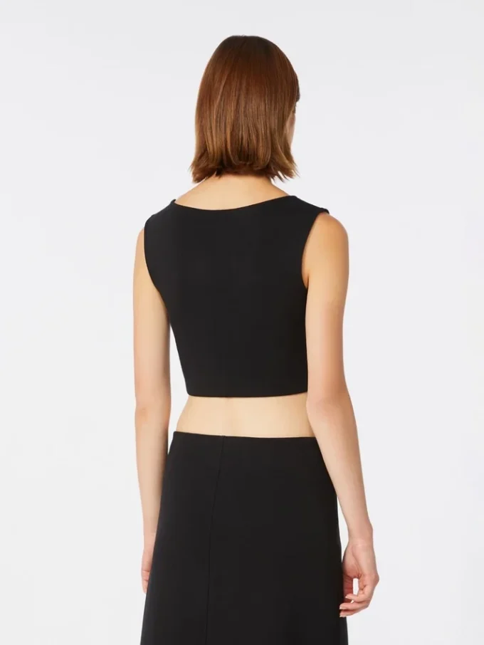 Scuba jersey top, black