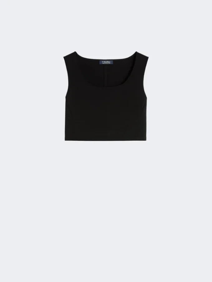 Scuba jersey top, black