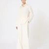 Scuba jersey trousers, ivory