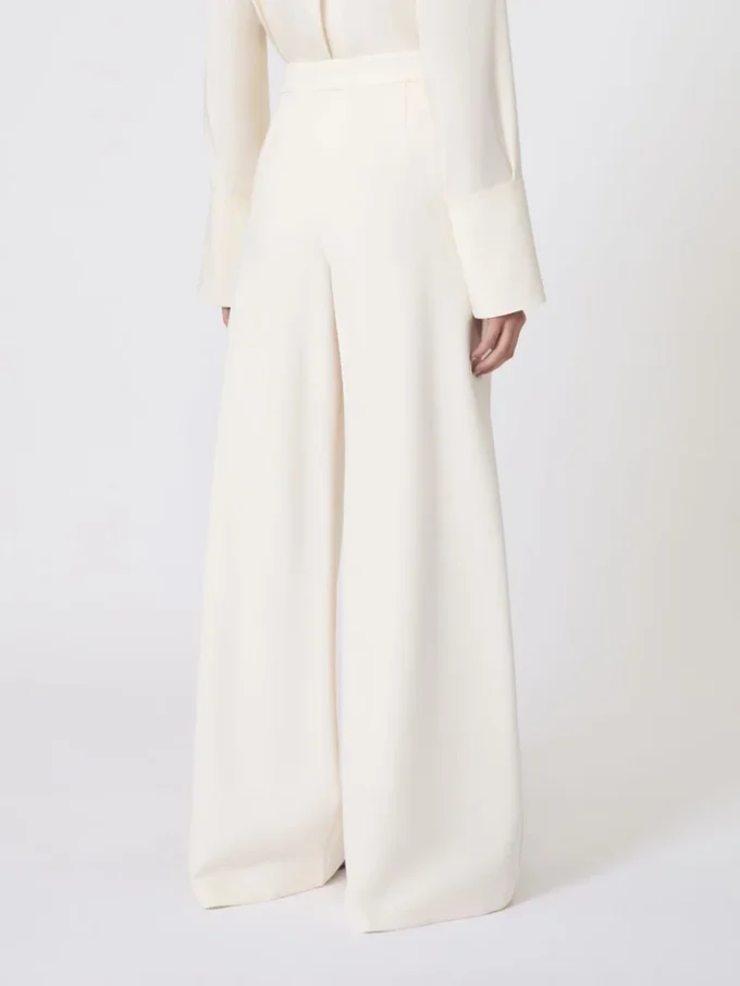 Scuba jersey trousers, ivory