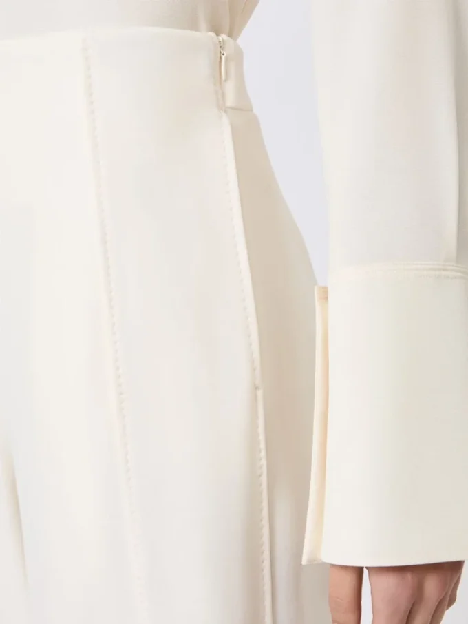 Scuba jersey trousers, ivory