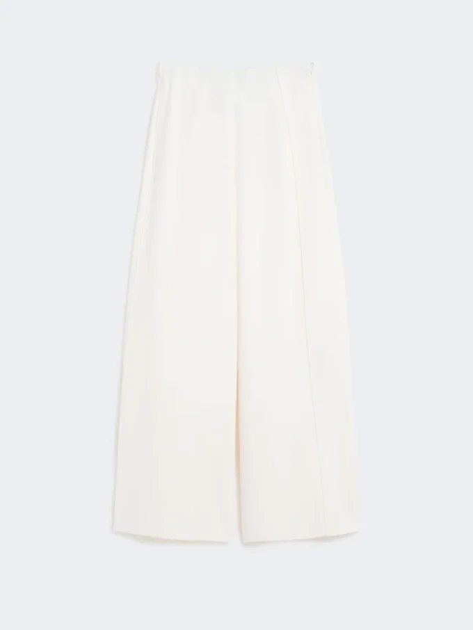 Scuba jersey trousers, ivory