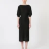 Sequinned viscose yarn dress, black Sequinned viscose yarn dress, black