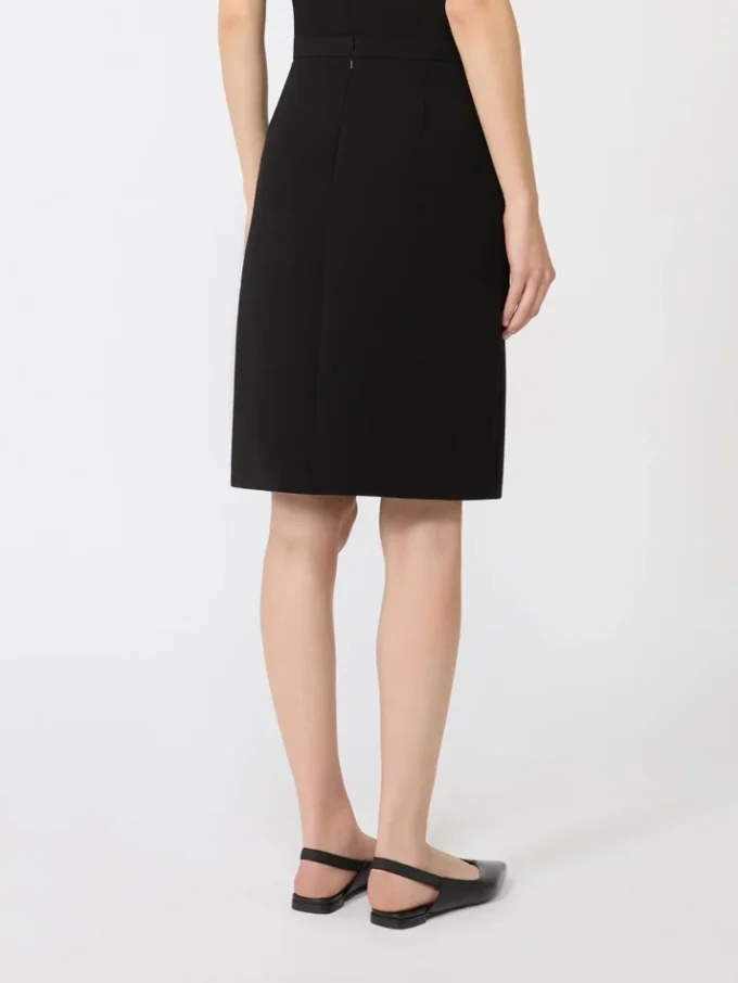 Short cady skirt, black Short cady skirt, black