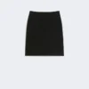 Short cady skirt, black Short cady skirt, black