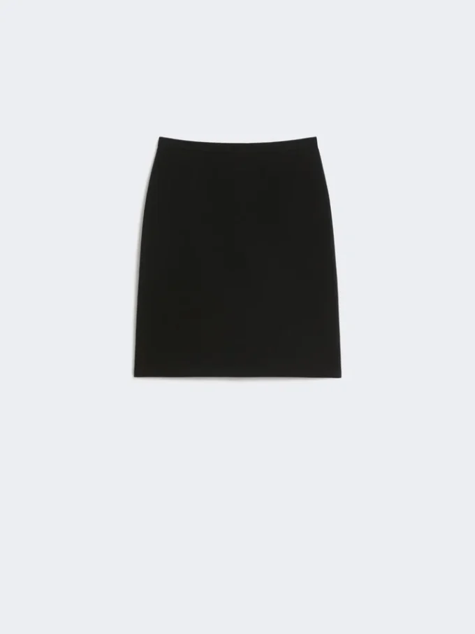 Short cady skirt, black Short cady skirt, black