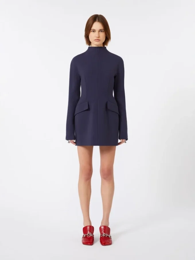 Short, contoured gabardine dress , midnightblue Short, contoured gabardine dress , midnightblue