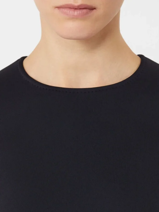 Short scuba jersey dress, ultramarine