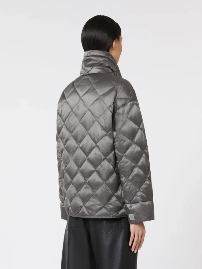 Short water-repellent canvas down jacket, dark grey Short water-repellent canvas down jacket, dark grey