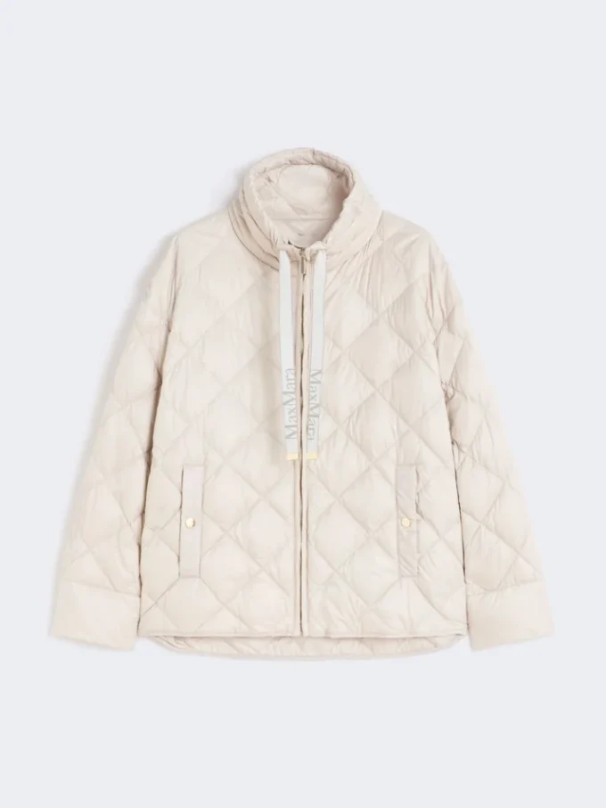 Short water-repellent canvas down jacket, sand Short water-repellent canvas down jacket, sand