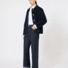 Short wool and cashmere jacket, midnightblue Short wool and cashmere jacket, midnightblue