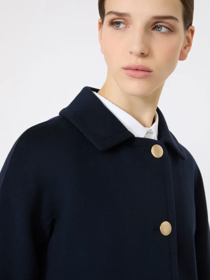 Short wool and cashmere jacket, midnightblue Short wool and cashmere jacket, midnightblue
