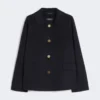 Short wool and cashmere jacket, midnightblue Short wool and cashmere jacket, midnightblue