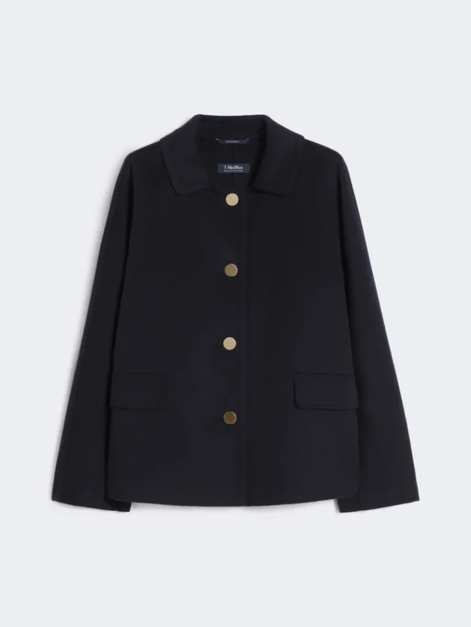 Short wool and cashmere jacket, midnightblue Short wool and cashmere jacket, midnightblue