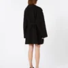 Short wool coat, black