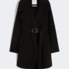 Short wool coat, black
