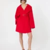 Short wool coat, red
