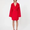 Short wool coat, red
