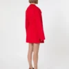 Short wool coat, red