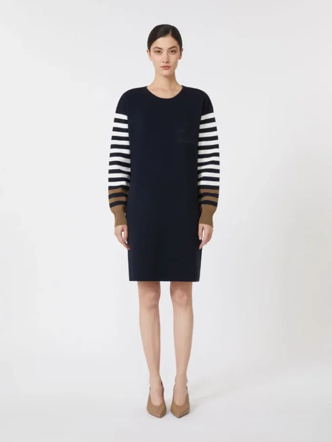 Short wool dress, ultramarine Short wool dress, ultramarine