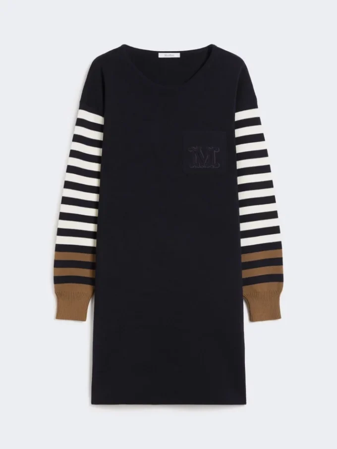 Short wool dress, ultramarine Short wool dress, ultramarine