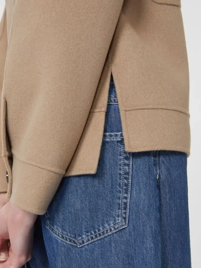 Short wool jacket, beige Short wool jacket, beige