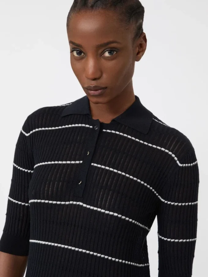 Silk and wool yarn jumper, navy