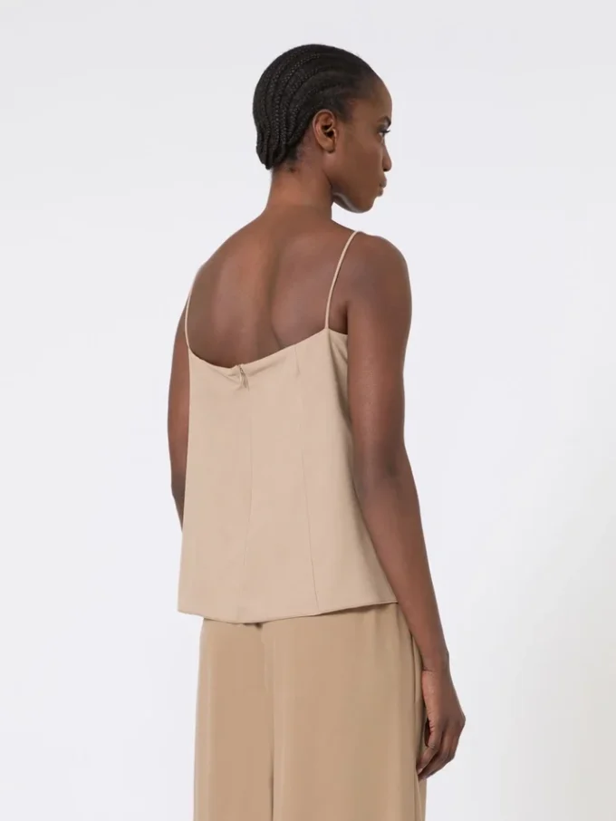 Silk canvas top, hazelnut brown