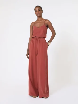 Silk canvas top, terra cotta