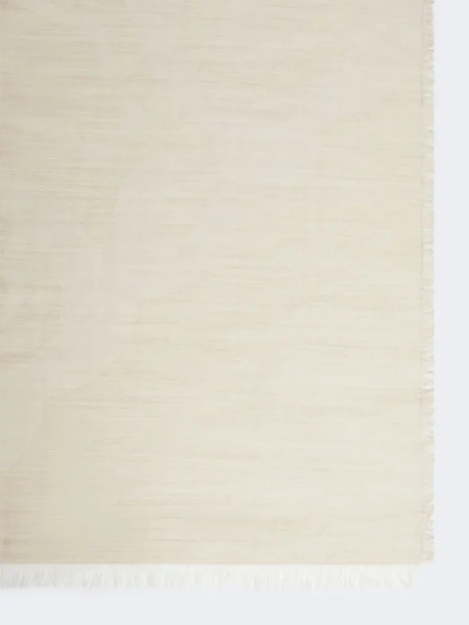 Silk, cashmere and wool jacquard stole, beige