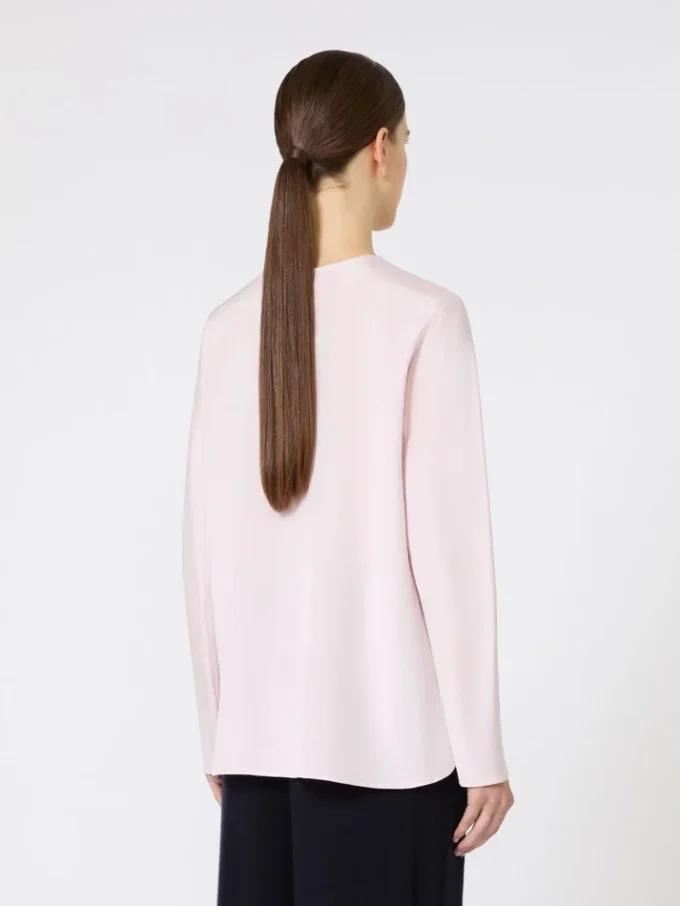 Silk crepe de chine blouse, pink