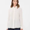 Silk crepe de chine shirt, ivory Silk crepe de chine shirt, ivory