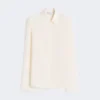 Silk crepe de chine shirt, ivory