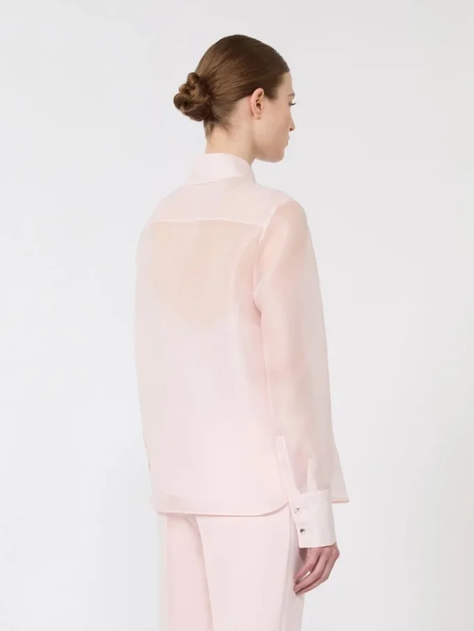 Silk organza shirt, pink Silk organza shirt, pink