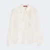 Silk organza shirt, white