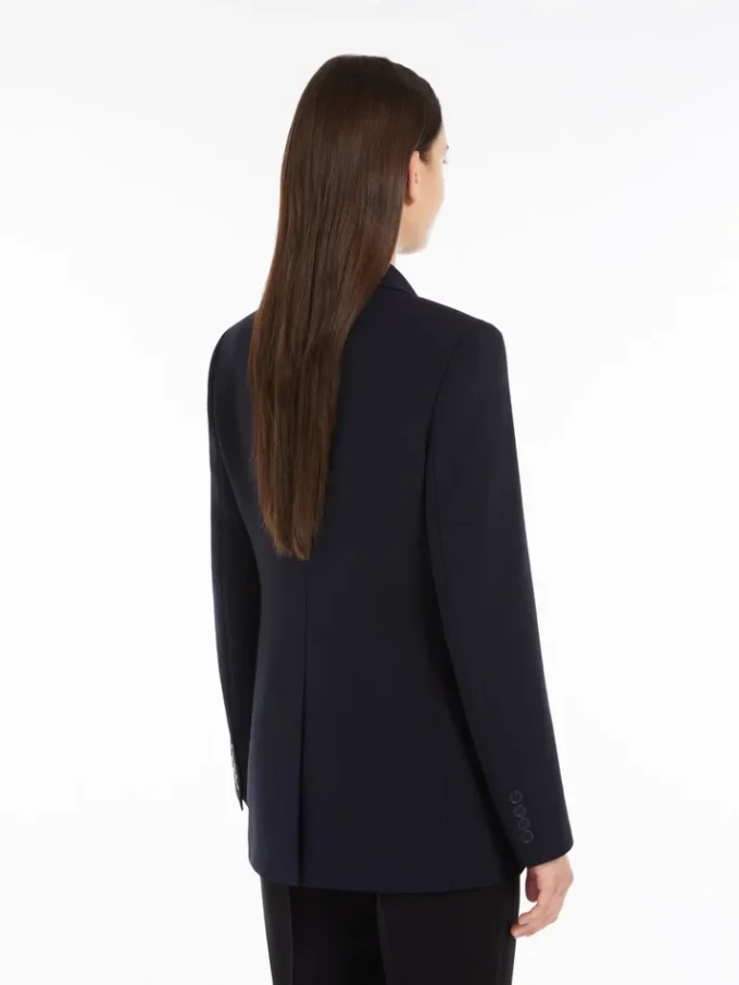 Single-breasted cady blazer, navy